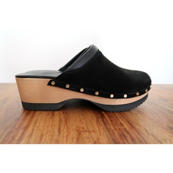 M. GEMI The Greta Clog Italian Suede Leather Made in Italy Garmentory 39 9 $298 - Picture 2 of 10